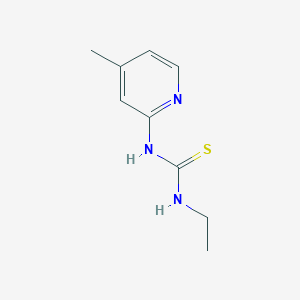 molecular formula C9H13N3S B292433 N-ethyl-N'-(4-methyl-2-pyridinyl)thiourea 