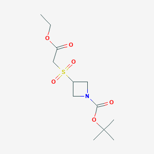 molecular formula C12H21NO6S B2924332 N-BOC-3-[(2-ethoxy-2-oxoethane)sulfonyl]azetidine CAS No. 1648864-57-6