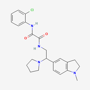 molecular formula C23H27ClN4O2 B2924336 N1-(2-chlorophenyl)-N2-(2-(1-methylindolin-5-yl)-2-(pyrrolidin-1-yl)ethyl)oxalamide CAS No. 922067-26-3