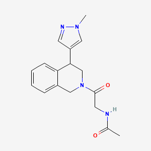 molecular formula C17H20N4O2 B2924337 N-(2-(4-(1-甲基-1H-吡唑-4-基)-3,4-二氢异喹啉-2(1H)-基)-2-氧代乙基)乙酰胺 CAS No. 2309774-11-4