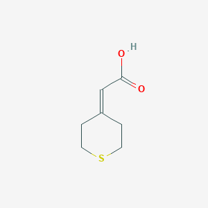 molecular formula C7H10O2S B2924348 2-(噻-4-亚烷基)乙酸 CAS No. 1098433-02-3