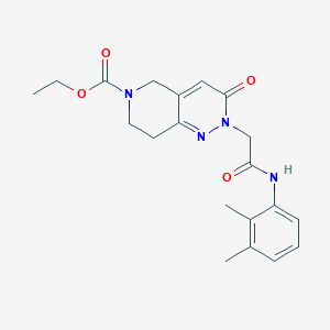molecular formula C20H24N4O4 B2924352 ethyl 2-{2-[(2,3-dimethylphenyl)amino]-2-oxoethyl}-3-oxo-3,5,7,8-tetrahydropyrido[4,3-c]pyridazine-6(2H)-carboxylate CAS No. 1326836-61-6