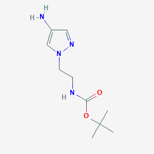 molecular formula C10H18N4O2 B2924357 tert-butyl (2-(4-amino-1H-pyrazol-1-yl)ethyl)carbamate CAS No. 1394162-48-1