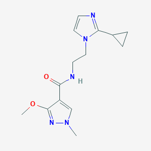 N-(2-(2-cyclopropyl-1H-imidazol-1-yl)ethyl)-3-methoxy-1-methyl-1H-pyrazole-4-carboxamide