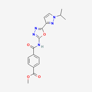 methyl 4-((5-(1-isopropyl-1H-pyrazol-3-yl)-1,3,4-oxadiazol-2-yl)carbamoyl)benzoate