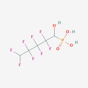 molecular formula C5H5F8O4P B2924386 (2,2,3,3,4,4,5,5-Octafluoro-1-hydroxypentyl)phosphonic acid CAS No. 125340-51-4