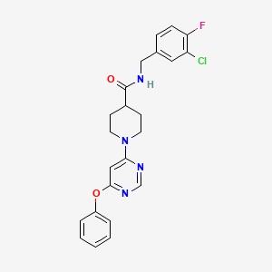 N-(3-chloro-4-fluorobenzyl)-1-(6-phenoxypyrimidin-4-yl)piperidine-4-carboxamide