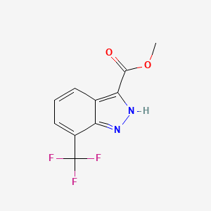 molecular formula C10H7F3N2O2 B2924390 Methyl 7-(trifluoromethyl)-1H-indazole-3-carboxylate CAS No. 2007919-35-7