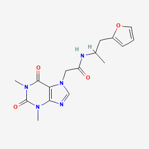 2-(1,3-dimethyl-2,6-dioxo-2,3-dihydro-1H-purin-7(6H)-yl)-N-(1-(furan-2-yl)propan-2-yl)acetamide