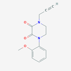 molecular formula C14H14N2O3 B2924401 1-(2-Methoxyphenyl)-4-(prop-2-yn-1-yl)piperazine-2,3-dione CAS No. 2415489-25-5