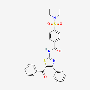 molecular formula C27H25N3O4S2 B2924407 N-(5-苯甲酰基-4-苯基-1,3-噻唑-2-基)-4-(二乙基氨磺酰基)苯甲酰胺 CAS No. 312733-55-4