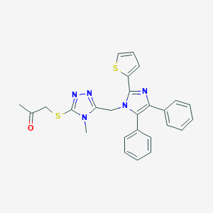 1-[4-Methyl-5-(acetonylthio)-4H-1,2,4-triazole-3-ylmethyl]-2-(2-thienyl)-4,5-diphenyl-1H-imidazole