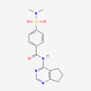N-(6,7-dihydro-5H-cyclopenta[d]pyrimidin-4-yl)-4-(N,N-dimethylsulfamoyl)benzamide