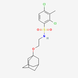 molecular formula C19H25Cl2NO3S B2924420 N-[2-(adamantan-1-yloxy)ethyl]-2,4-dichloro-3-methylbenzene-1-sulfonamide CAS No. 446028-73-5