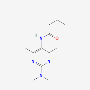 N-(2-(dimethylamino)-4,6-dimethylpyrimidin-5-yl)-3-methylbutanamide