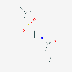 molecular formula C11H21NO3S B2924422 1-(3-(Isobutylsulfonyl)azetidin-1-yl)butan-1-one CAS No. 1797692-69-3