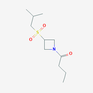 molecular formula C11H21NO3S B2924422 1-(3-(异丁基磺酰基)氮杂环丁-1-基)丁-1-酮 CAS No. 1797692-69-3