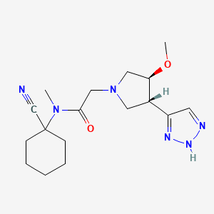 N-(1-Cyanocyclohexyl)-2-[(3S,4S)-3-methoxy-4-(2H-triazol-4-yl)pyrrolidin-1-yl]-N-methylacetamide
