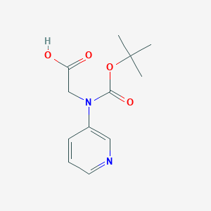 molecular formula C12H16N2O4 B2924426 2-[(2-Methylpropan-2-yl)oxycarbonyl-pyridin-3-ylamino]acetic acid CAS No. 2248410-70-8