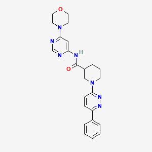 molecular formula C24H27N7O2 B2924428 N-(6-morpholinopyrimidin-4-yl)-1-(6-phenylpyridazin-3-yl)piperidine-3-carboxamide CAS No. 1396811-71-4