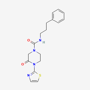 3-oxo-N-(3-phenylpropyl)-4-(thiazol-2-yl)piperazine-1-carboxamide