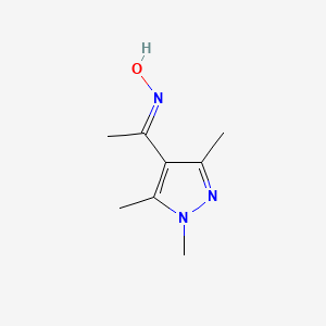 molecular formula C8H13N3O B2924447 (E)-1-(1,3,5-三甲基-1H-吡唑-4-基)乙酮肟 CAS No. 1206252-35-8
