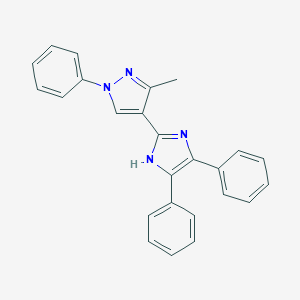 molecular formula C25H20N4 B292445 4-(4,5-diphenyl-1H-imidazol-2-yl)-3-methyl-1-phenyl-1H-pyrazole 