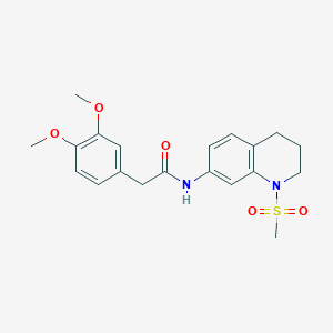 molecular formula C20H24N2O5S B2924458 2-(3,4-dimethoxyphenyl)-N-(1-methylsulfonyl-3,4-dihydro-2H-quinolin-7-yl)acetamide CAS No. 946350-67-0