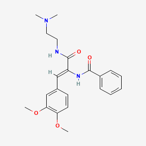 molecular formula C22H27N3O4 B2924459 (Z)-N-(1-(3,4-dimethoxyphenyl)-3-((2-(dimethylamino)ethyl)amino)-3-oxoprop-1-en-2-yl)benzamide CAS No. 468753-89-1