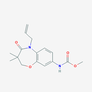 Methyl (5-allyl-3,3-dimethyl-4-oxo-2,3,4,5-tetrahydrobenzo[b][1,4]oxazepin-8-yl)carbamate