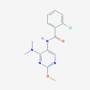 B2924464 2-chloro-N-(4-(dimethylamino)-2-methoxypyrimidin-5-yl)benzamide CAS No. 1797659-47-2