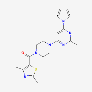 (2,4-dimethylthiazol-5-yl)(4-(2-methyl-6-(1H-pyrrol-1-yl)pyrimidin-4-yl)piperazin-1-yl)methanone