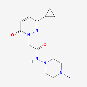 2-(3-cyclopropyl-6-oxopyridazin-1(6H)-yl)-N-(4-methylpiperazin-1-yl)acetamide