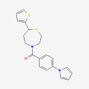 (4-(1H-pyrrol-1-yl)phenyl)(7-(thiophen-2-yl)-1,4-thiazepan-4-yl)methanone