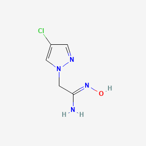 (1E)-2-(4-chloro-1H-pyrazol-1-yl)-N'-hydroxyethanimidamide