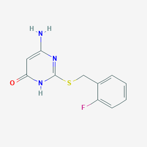 6-amino-2-[(2-fluorophenyl)methylsulfanyl]-1H-pyrimidin-4-one