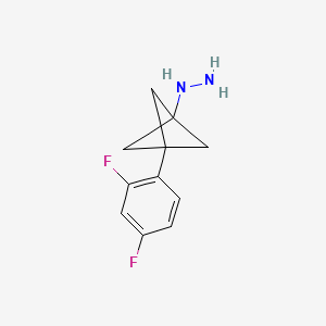 [3-(2,4-Difluorophenyl)-1-bicyclo[1.1.1]pentanyl]hydrazine