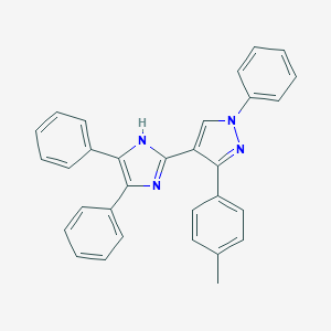 molecular formula C31H24N4 B292449 4-(4,5-diphenyl-1H-imidazol-2-yl)-3-(4-methylphenyl)-1-phenyl-1H-pyrazole 