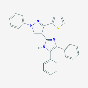 molecular formula C28H20N4S B292450 4-(4,5-diphenyl-1H-imidazol-2-yl)-1-phenyl-3-(2-thienyl)-1H-pyrazole 