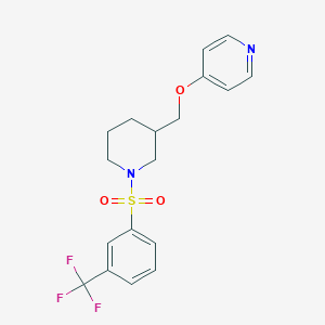 4-[[1-[3-(Trifluoromethyl)phenyl]sulfonylpiperidin-3-yl]methoxy]pyridine