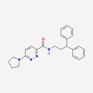 molecular formula C24H26N4O B2924511 N-(3,3-二苯基丙基)-6-(吡咯烷-1-基)吡啶并嗪-3-甲酰胺 CAS No. 1396784-90-9