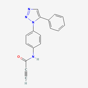 N-(4-(5-phenyl-1H-1,2,3-triazol-1-yl)phenyl)propiolamide
