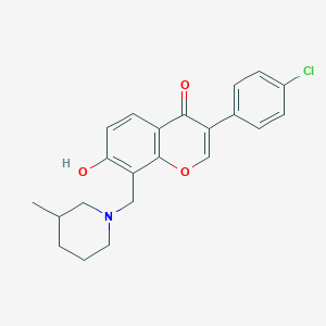 molecular formula C22H22ClNO3 B2924517 3-(4-氯苯基)-7-羟基-8-[(3-甲基哌啶-1-基)甲基]-4H-色满-4-酮 CAS No. 685135-09-5