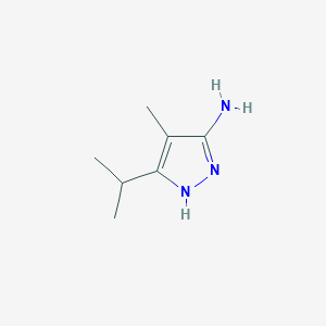 molecular formula C7H13N3 B2924520 4-甲基-3-(丙-2-基)-1H-吡唑-5-胺 CAS No. 159976-73-5