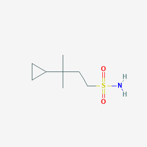 molecular formula C8H17NO2S B2924521 3-Cyclopropyl-3-methylbutane-1-sulfonamide CAS No. 2008885-08-1