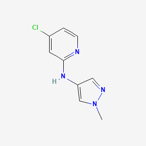 molecular formula C9H9ClN4 B2924523 4-氯-N-(1-甲基吡唑-4-基)吡啶-2-胺 CAS No. 2167963-35-9