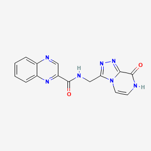 molecular formula C15H11N7O2 B2924529 N-((8-羟基-[1,2,4]三唑并[4,3-a]嘧啶-3-基)甲基)喹喔啉-2-甲酰胺 CAS No. 2034286-57-0