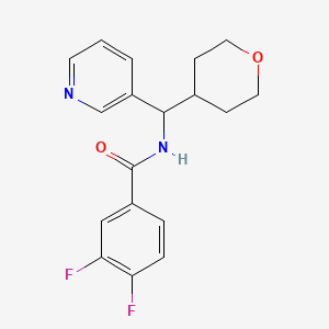 3,4-difluoro-N-(pyridin-3-yl(tetrahydro-2H-pyran-4-yl)methyl)benzamide