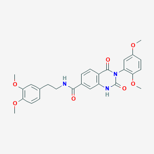 molecular formula C27H27N3O7 B2924536 N-(3,4-dimethoxyphenethyl)-3-(2,5-dimethoxyphenyl)-2,4-dioxo-1,2,3,4-tetrahydroquinazoline-7-carboxamide CAS No. 892294-49-4