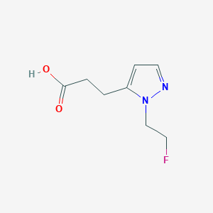 molecular formula C8H11FN2O2 B2924540 3-[1-(2-fluoroethyl)-1H-pyrazol-5-yl]propanoic acid CAS No. 1780139-74-3